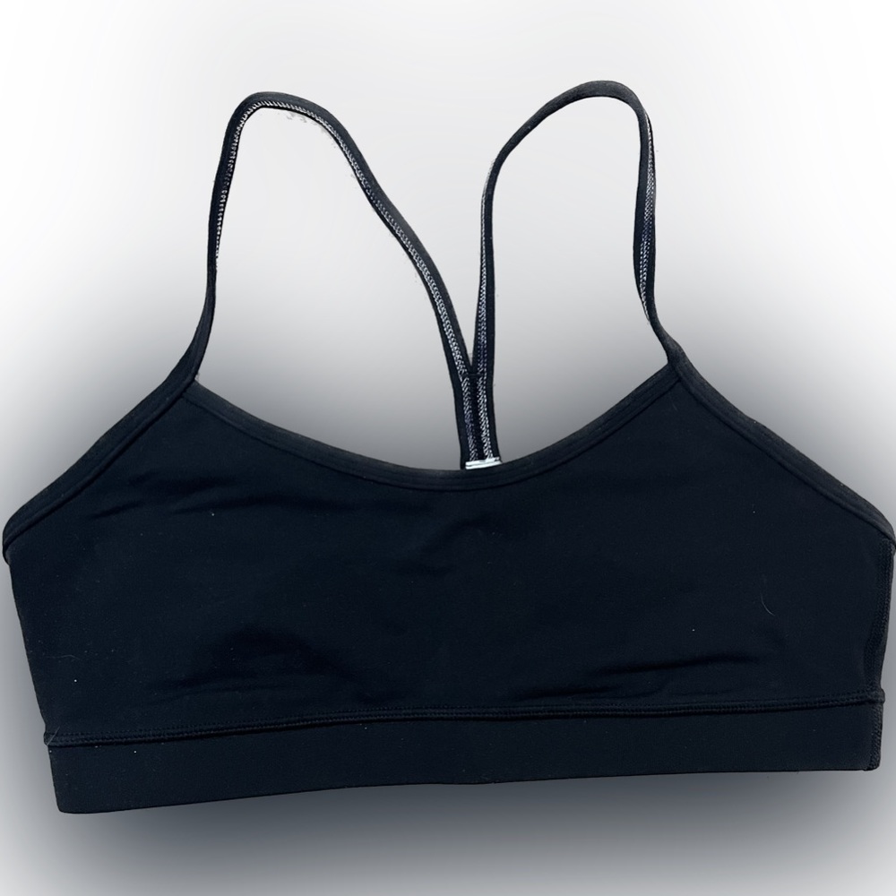 Lululemon Black Flow Y Sports Bra Size 10